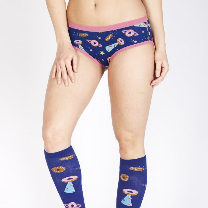 Women's Mid-Rise Bikini Underwear Glazed Galaxy Underwear 