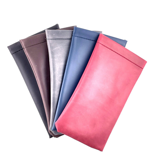 XL Large Squeeze Top Solid Color PVC Snap Case Eyewear Cases 