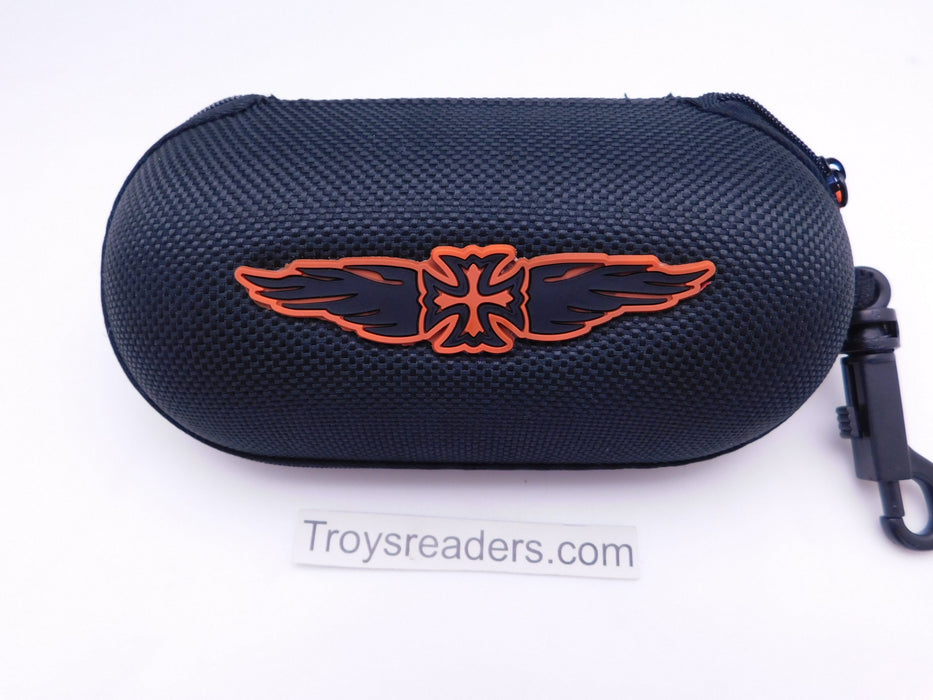XL Nylon Zipper Hard Case Biker Logo in Five Colors Cases Orange 