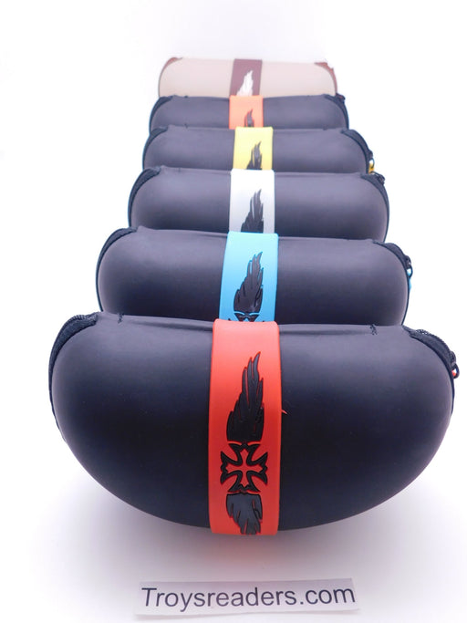 XL Rubber Zipper Hard Case with Biker Logo in Six Colors Cases 