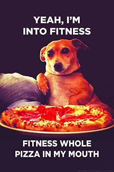 Yeah, I'm Into Fitness. Fitness Whole Pizza In My Mouth. Ephemera Refrigerator Magnet Fridge Magnet 