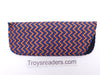 Zigzag Glasses Pouch in Eight Colors Cases Orange Blue 