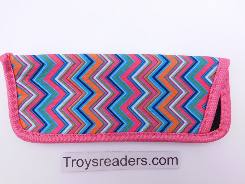 Zigzag Glasses Pouch in Eight Colors Cases Pink 